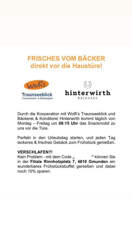 Wolfis Traunseeblick - Mit Kostenlosem Parkplatz Direkt An Der Unterkunft Gmunden Zewnętrze zdjęcie